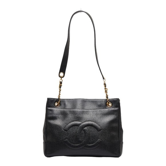 Chanel Deca coco Mark Chain Shoulder Bag Tote Bag Black - Picture 1 of 7